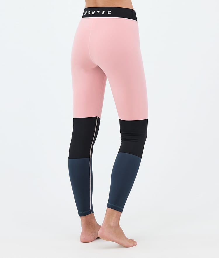 Montec Alpha W Kerrastohousut Naiset Soft Pink/Black/Metal Blue, Kuva 2 / 7