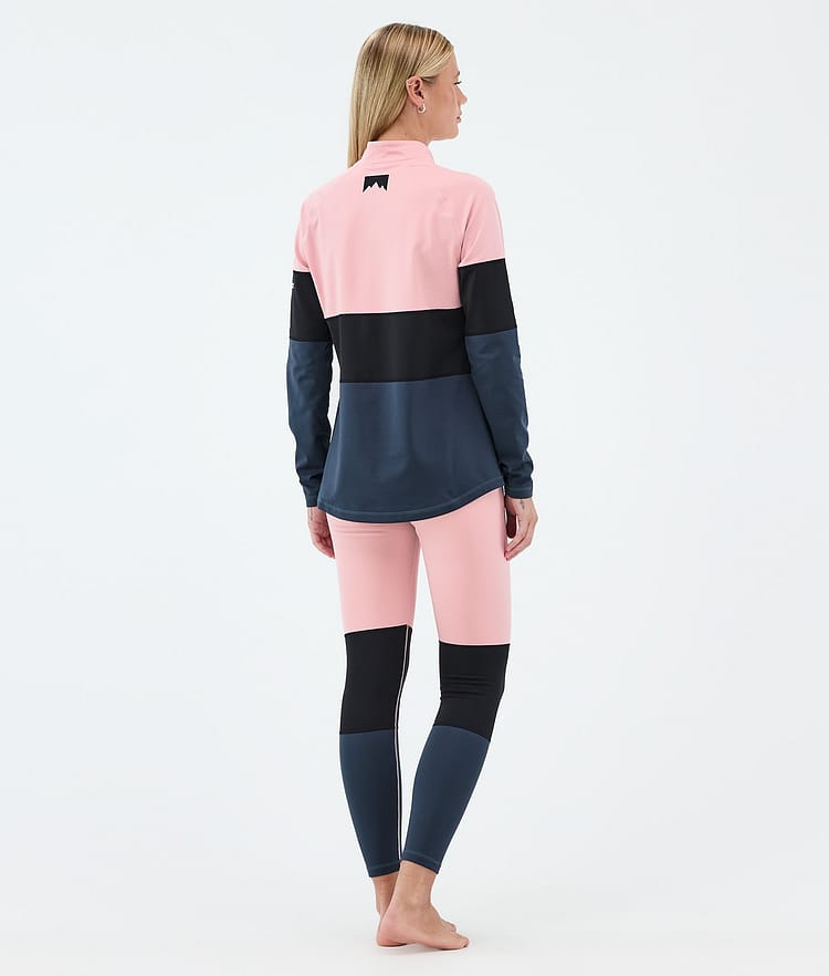 Montec Alpha W Kerrastohousut Naiset Soft Pink/Black/Metal Blue, Kuva 4 / 7