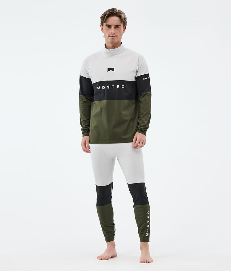 Montec Alpha Kerrastopaita Miehet Light Grey/Black/Olive Green, Kuva 3 / 5
