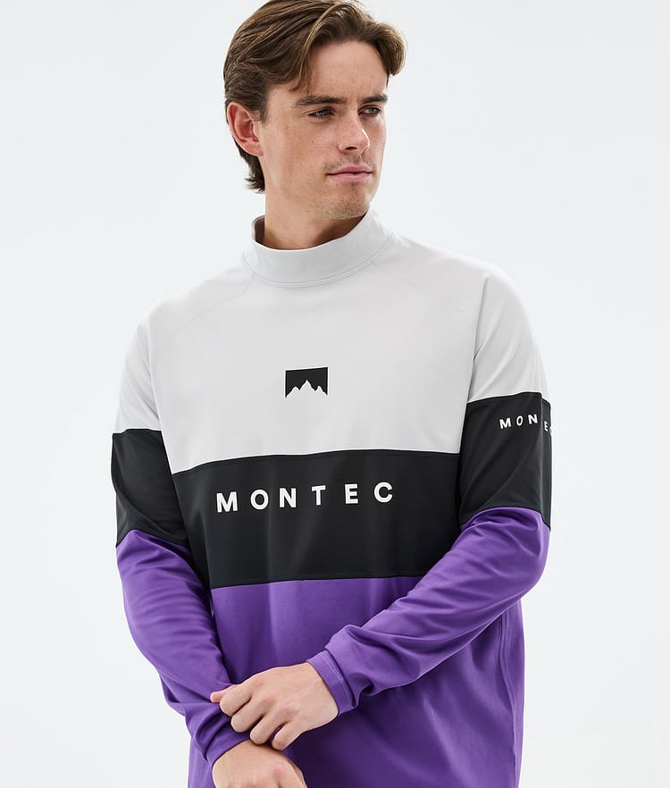 Montec Alpha Kerrastopaita Miehet Light Grey/Black/Vivid Purple, Kuva 2 / 5