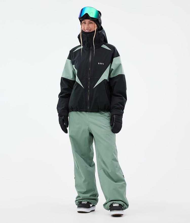 Dope Big W Lumilautailuhousut Naiset Faded Green, Kuva 2 / 5