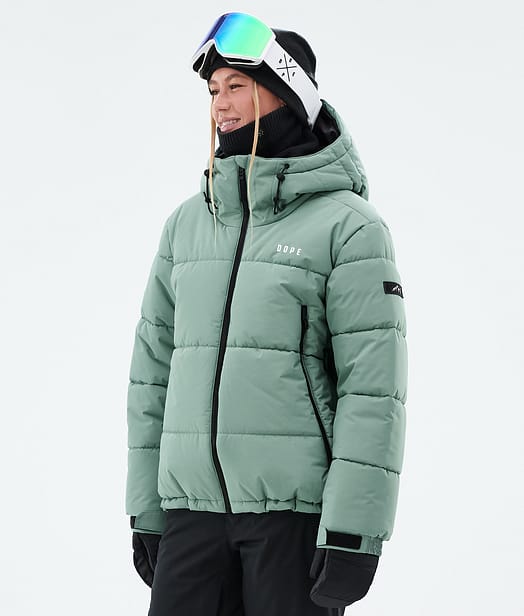 Dope Puffer W Full Zip Laskettelutakki Naiset Faded Green
