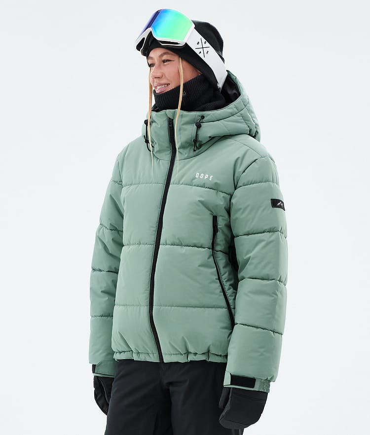 Dope Puffer W Lumilautailutakki Naiset Faded Green, Kuva 1 / 9