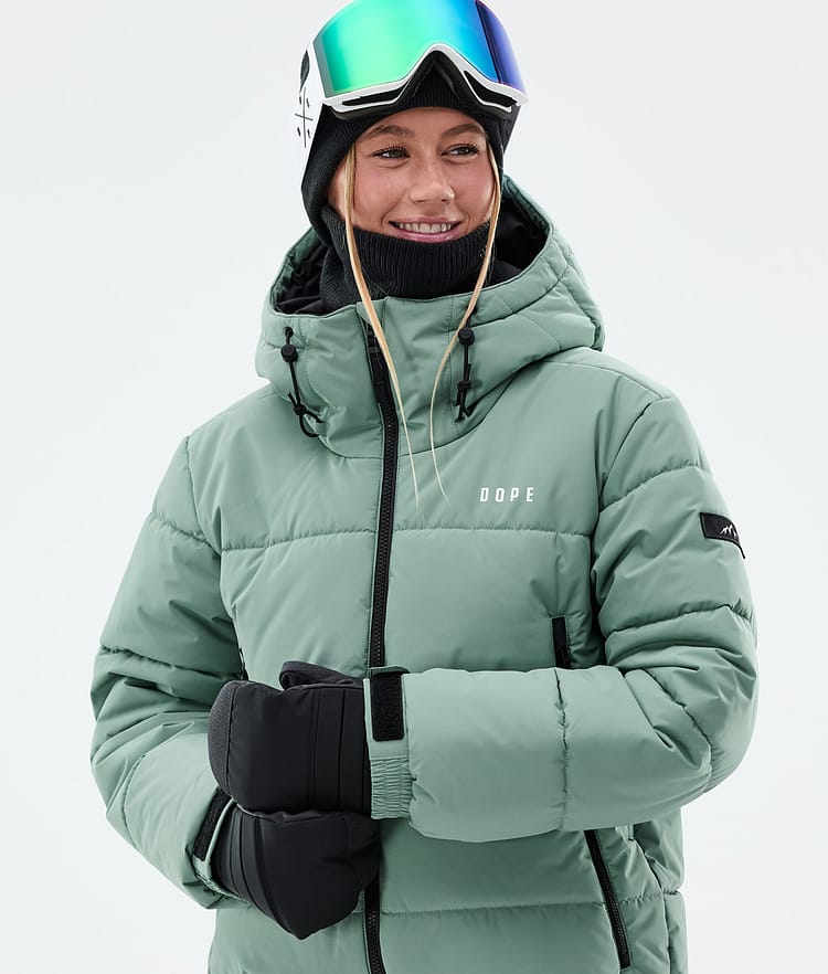 Dope Puffer W Laskettelutakki Naiset Faded Green, Kuva 2 / 9