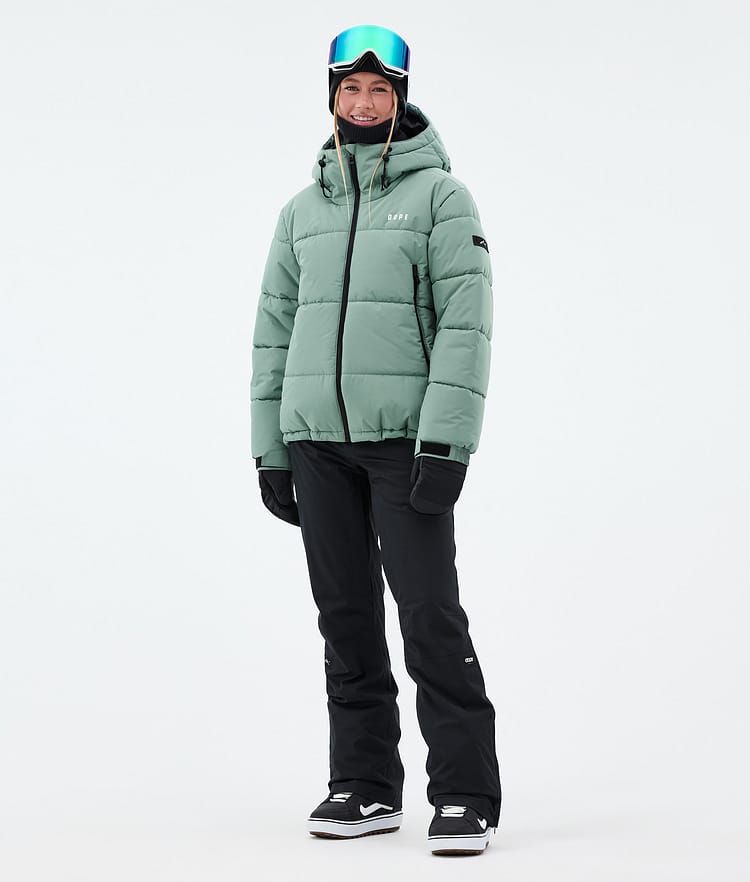 Dope Puffer W Lumilautailutakki Naiset Faded Green, Kuva 3 / 9