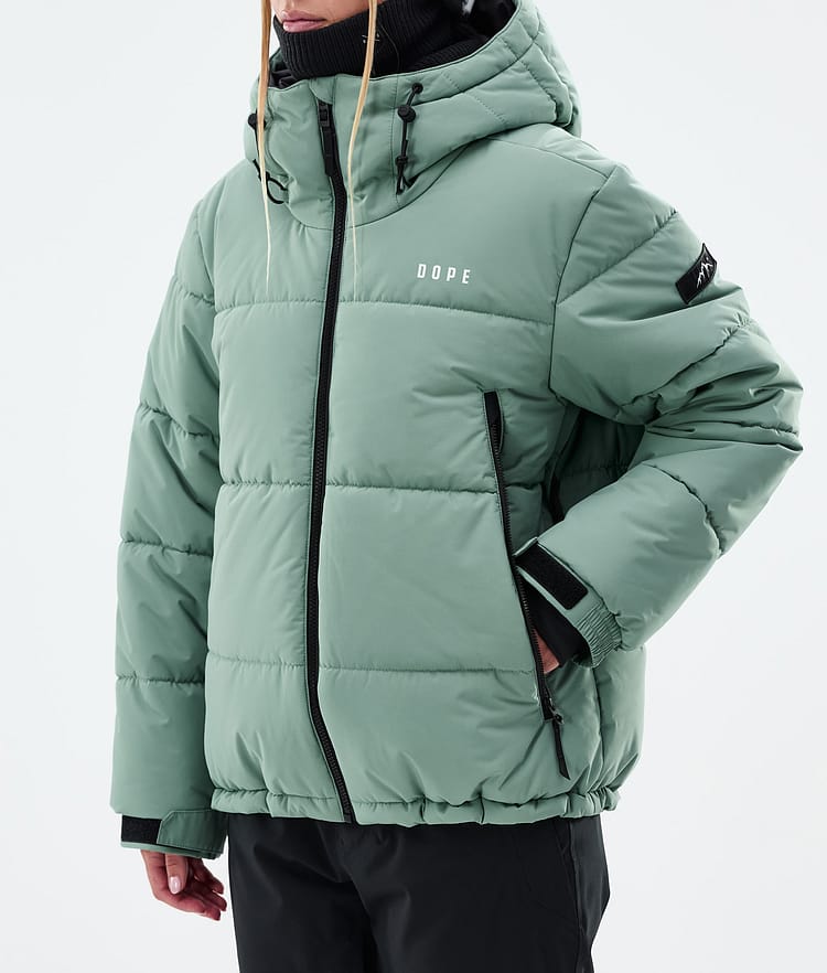 Dope Puffer W Lumilautailutakki Naiset Faded Green, Kuva 8 / 9