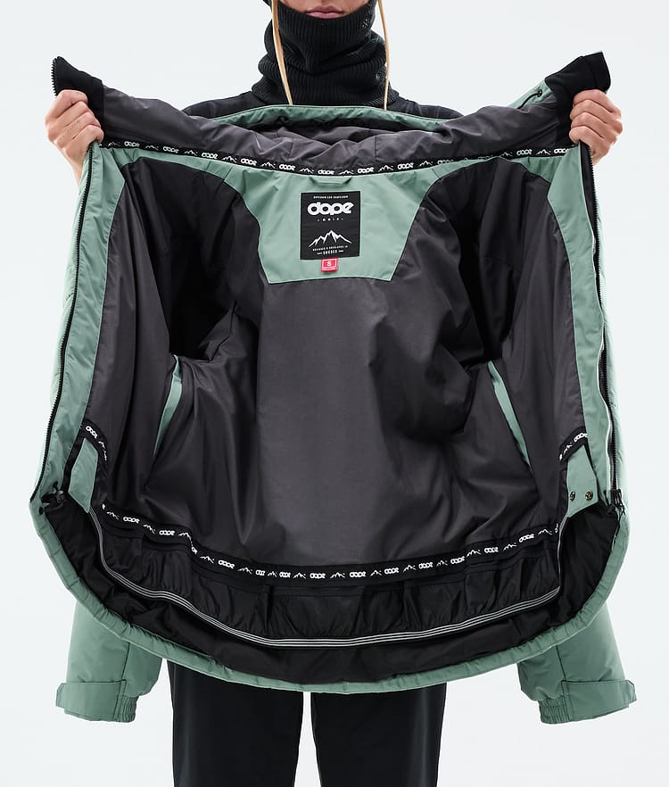 Dope Puffer W Lumilautailutakki Naiset Faded Green, Kuva 9 / 9
