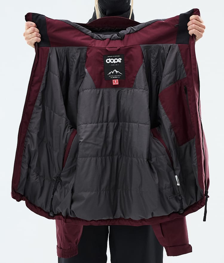 Dope Spartan W Laskettelutakki Naiset Burgundy, Image 8 of 8