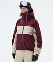 Dope Spartan W Laskettelutakki Naiset Stripe Burgundy/Sand