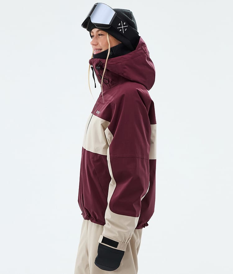 Dope Spartan W Laskettelutakki Naiset Stripe Burgundy/Sand, Image 5 of 8