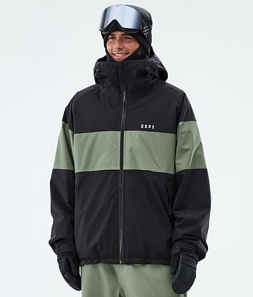 Dope Spartan Lumilautailutakki Stripe Black/Moss Green