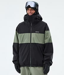 Dope Spartan Laskettelutakki Miehet Stripe Black/Moss Green