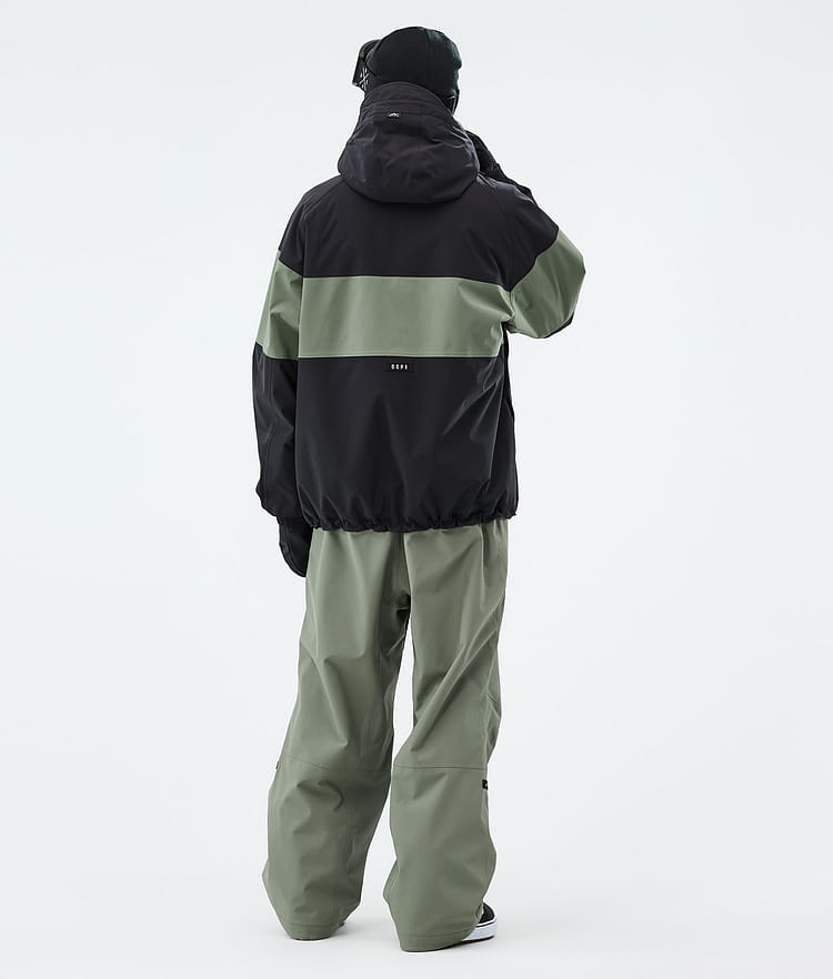 Dope Spartan Lumilautailutakki Miehet Stripe Black/Moss Green, Image 3 of 8
