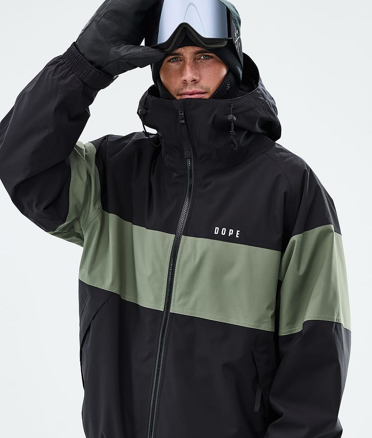 Dope Spartan Lumilautailutakki Miehet Stripe Black/Moss Green, Image 4 of 8