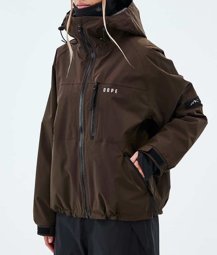 Dope Apex W Lumilautailutakki Naiset Dark Brown, Image 7 of 9