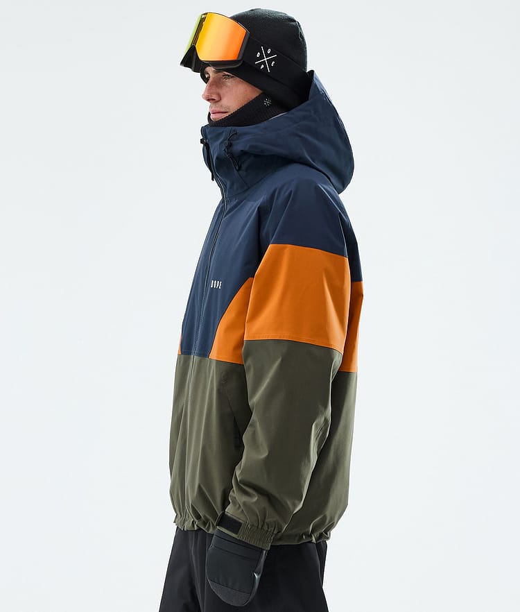 Dope Spartan Lumilautailutakki Miehet Sport Dark Blue/Burned Orange/Olive Green, Image 5 of 8