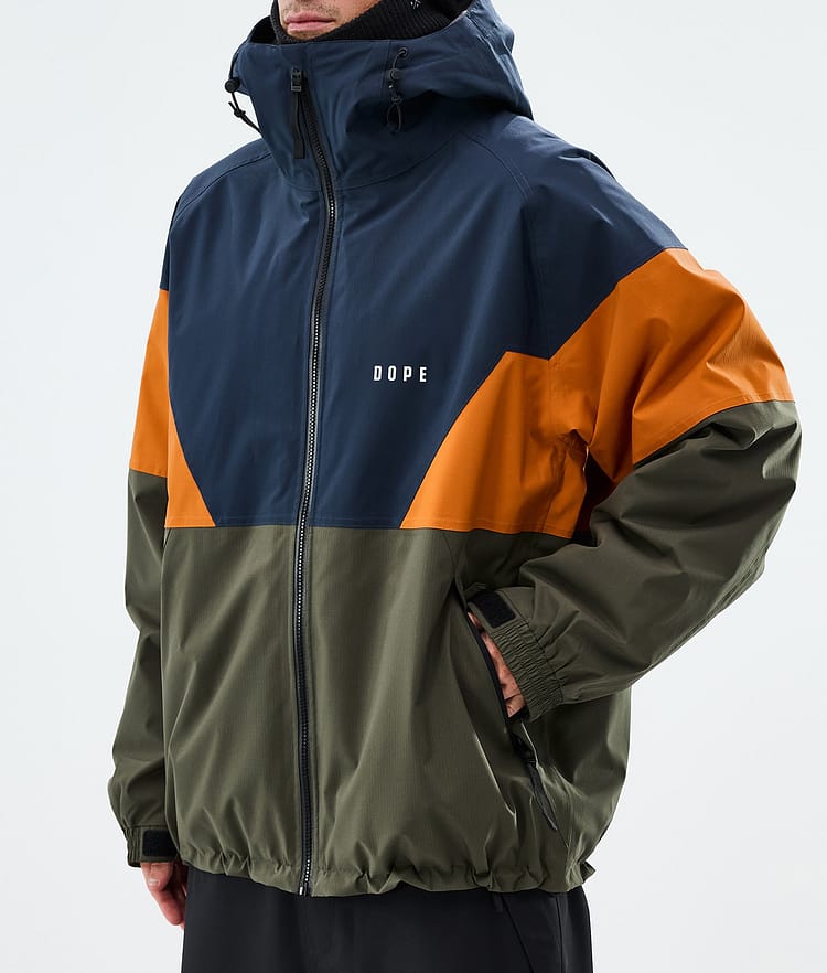 Dope Spartan Lumilautailutakki Miehet Sport Dark Blue/Burned Orange/Olive Green, Image 7 of 8
