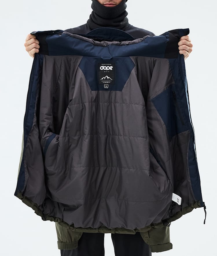 Dope Spartan Lumilautailutakki Miehet Sport Dark Blue/Burned Orange/Olive Green, Image 8 of 8