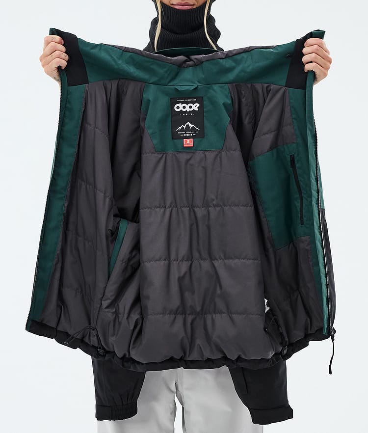 Dope Spartan W Laskettelutakki Naiset Sport Bottle Green/Light Grey/Black, Image 8 of 8
