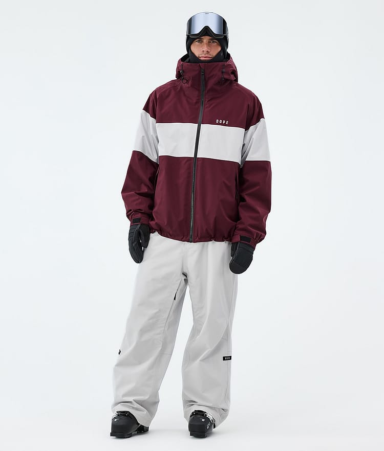 Dope Spartan Laskettelutakki Miehet Stripe Burgundy/Light Grey, Image 2 of 8