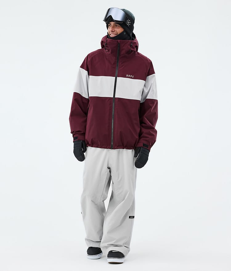 Dope Spartan Lumilautailutakki Miehet Stripe Burgundy/Light Grey, Image 2 of 8