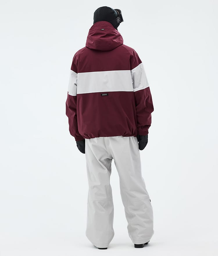 Dope Spartan Laskettelutakki Miehet Stripe Burgundy/Light Grey, Image 3 of 8