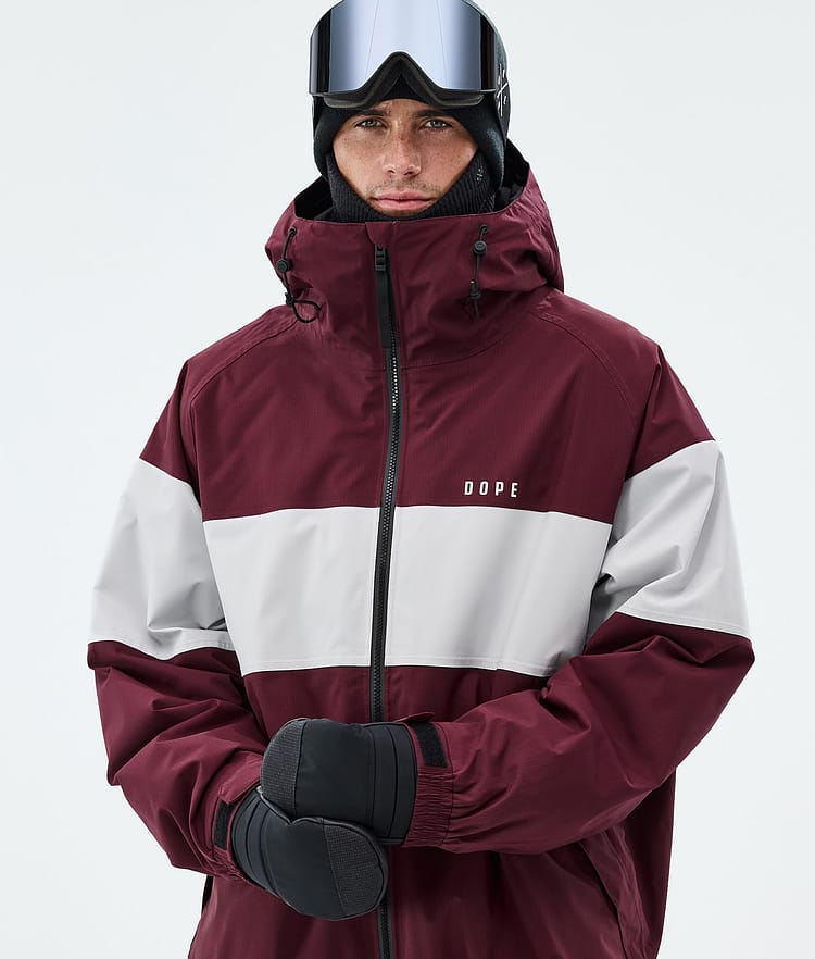 Dope Spartan Laskettelutakki Miehet Stripe Burgundy/Light Grey, Image 4 of 8