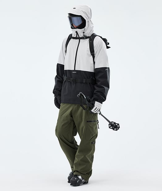 Dope Arnok Laskettelu Outfit Light Grey/Black/Olive Green