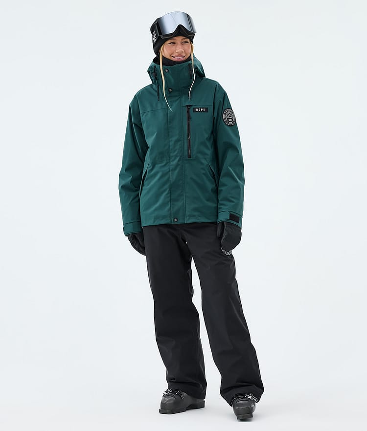 Dope Blizzard W Full Zip Laskettelutakki Naiset Bottle Green, Image 2 of 9
