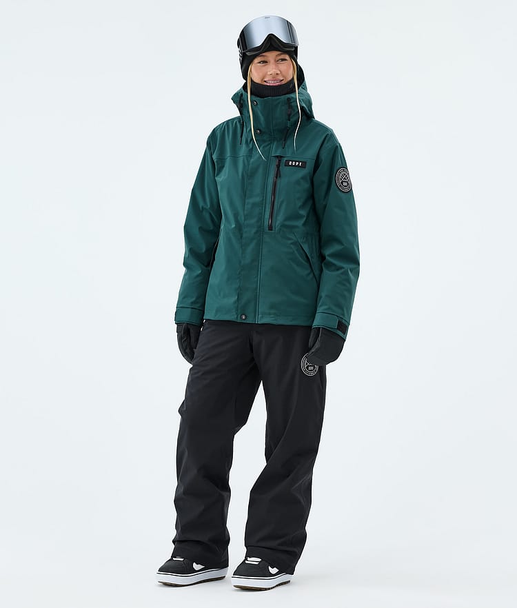 Dope Blizzard W Full Zip Lumilautailutakki Naiset Bottle Green, Kuva 2 / 9