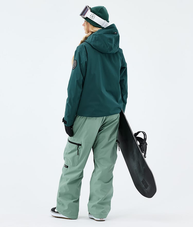 Dope Blizzard W Full Zip Lumilautailu Outfit Naiset Bottle Green/Faded Green, Image 2 of 2