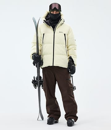 Dope Puffer Laskettelu Outfit Dirty White/Dark Brown
