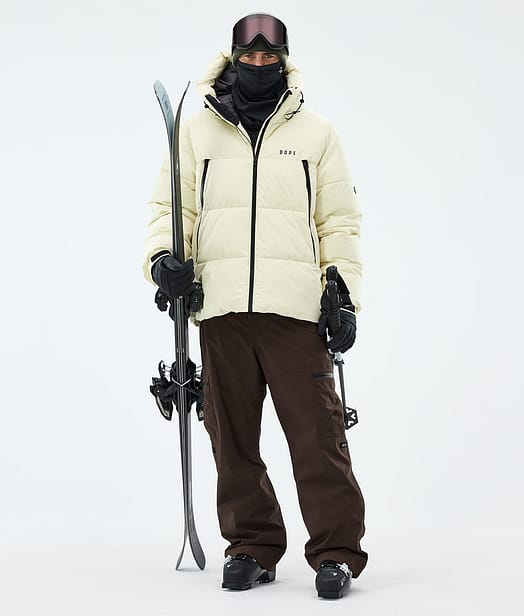 Dope Puffer Laskettelu Outfit Dirty White/Dark Brown