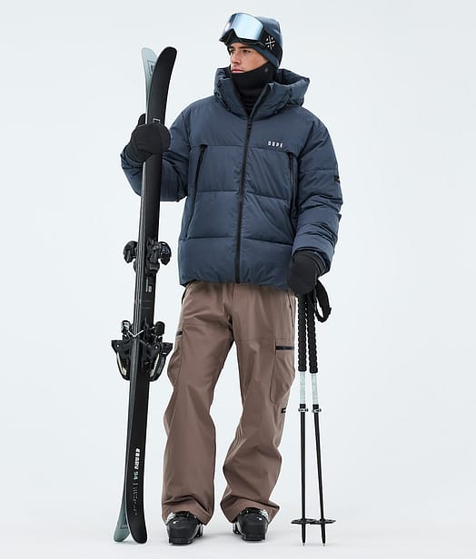 Dope Puffer Laskettelu Outfit Metal Blue/Walnut