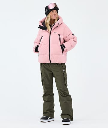 Dope Puffer W Lumilautailu Outfit Soft Pink/Olive Green