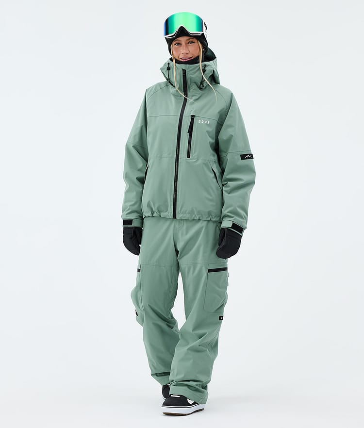 Dope Apex W Lumilautailuhousut Naiset Faded Green, Image 2 of 6