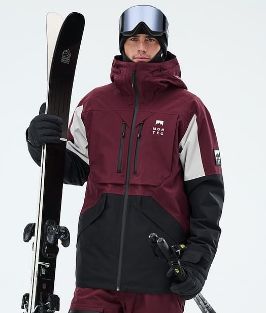 Montec Arch Laskettelutakki Miehet Burgundy/Light Grey/Black