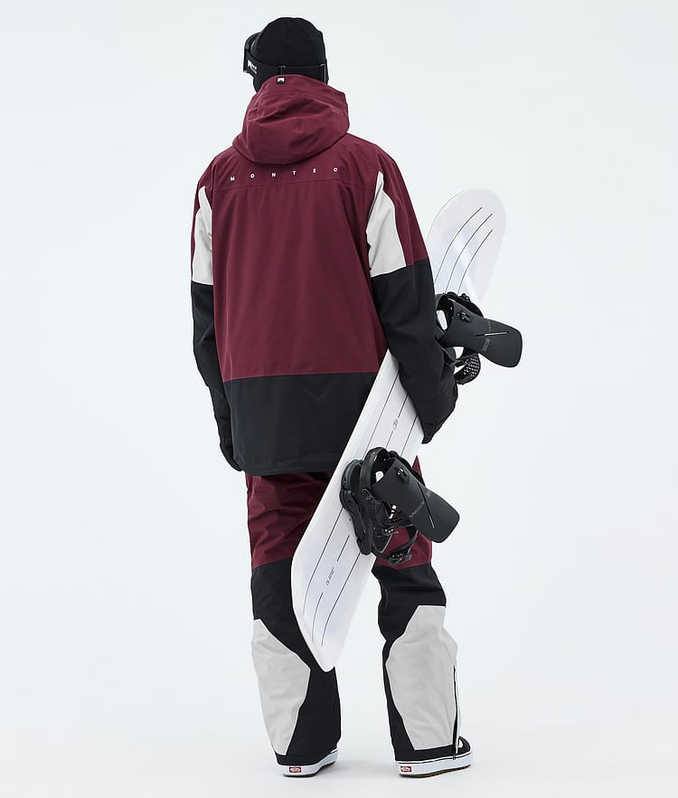 Montec Arch Lumilautailutakki Miehet Burgundy/Light Grey/Black, Image 3 of 9