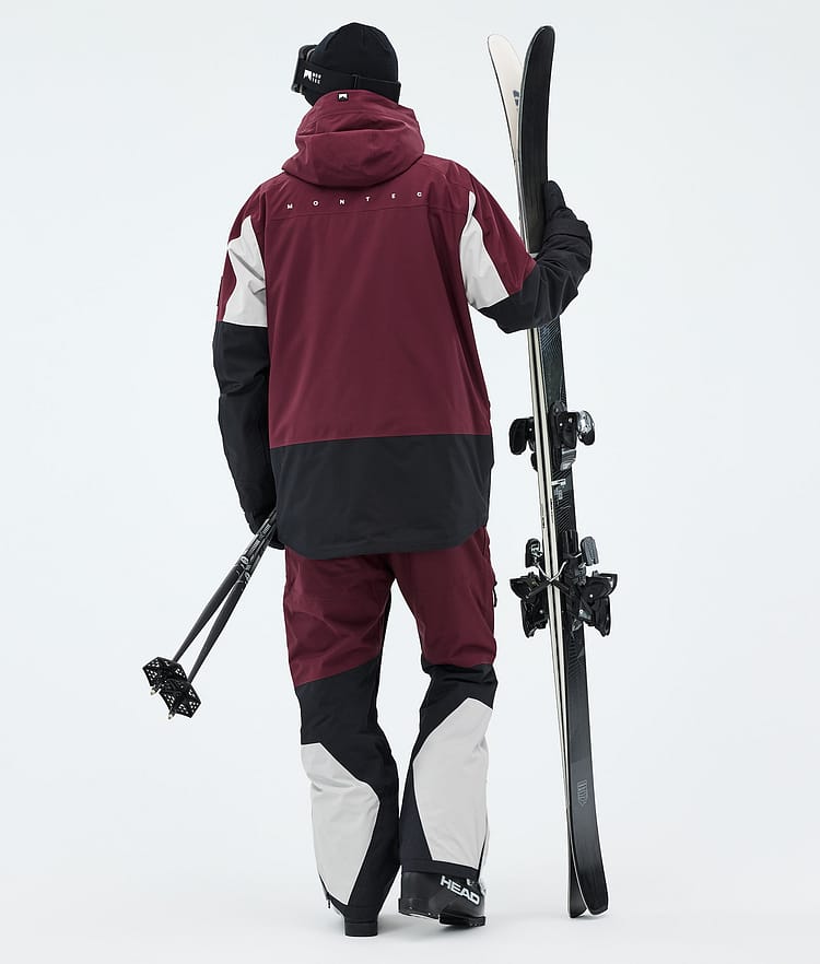 Montec Arch Laskettelutakki Miehet Burgundy/Light Grey/Black, Image 3 of 9