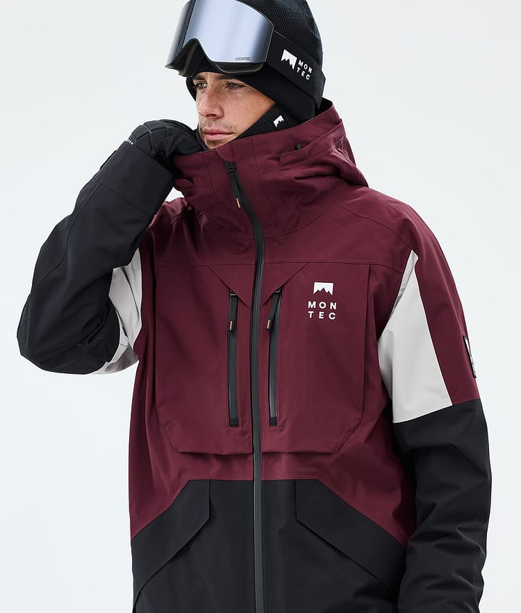 Montec Arch Laskettelutakki Miehet Burgundy/Light Grey/Black, Image 4 of 9