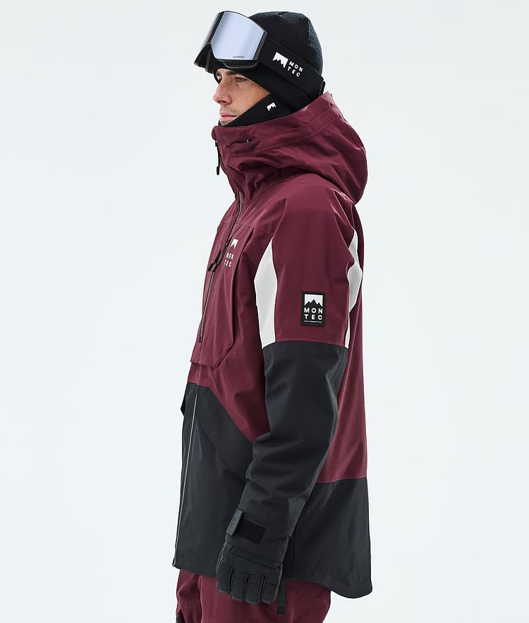 Montec Arch Laskettelutakki Miehet Burgundy/Light Grey/Black, Image 5 of 9
