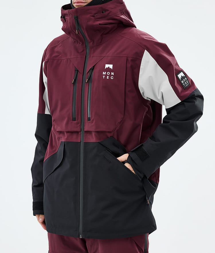 Montec Arch Laskettelutakki Miehet Burgundy/Light Grey/Black, Image 7 of 9