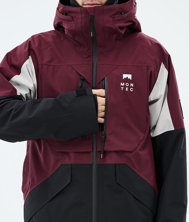Montec Arch Laskettelutakki Miehet Burgundy/Light Grey/Black, Image 8 of 9