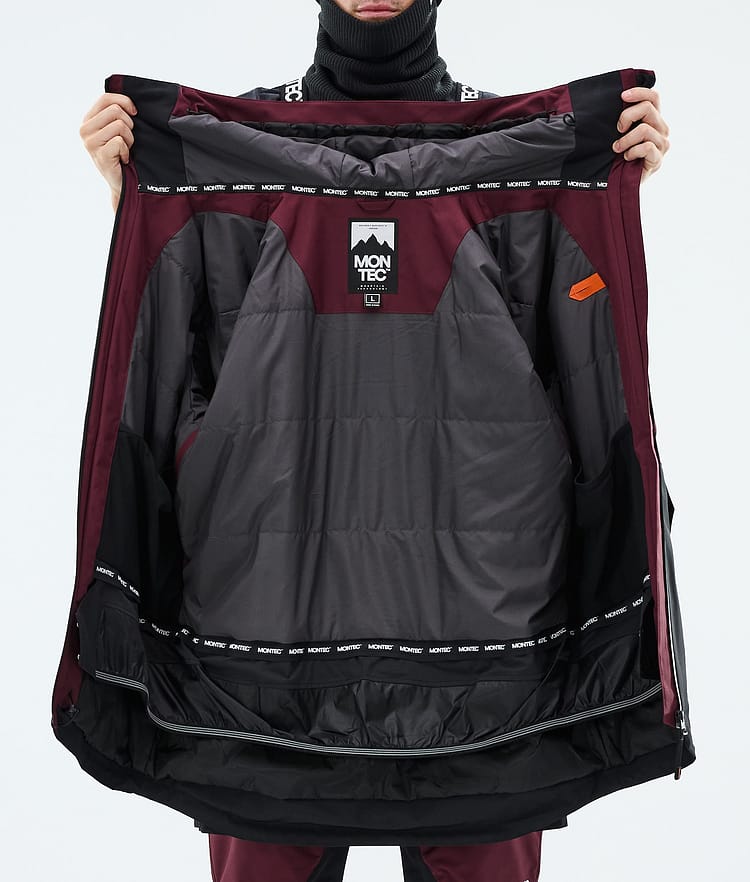 Montec Arch Lumilautailutakki Miehet Burgundy/Light Grey/Black, Image 9 of 9