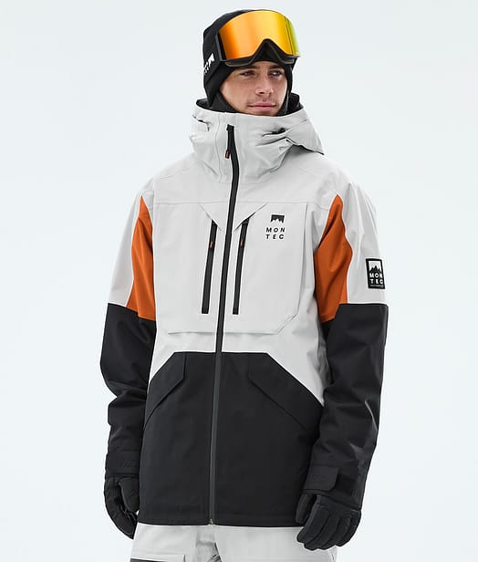 Montec Arch Laskettelutakki Miehet Light Grey/Burned Orange/Black
