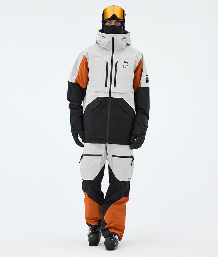 Montec Arch Laskettelutakki Miehet Light Grey/Burned Orange/Black, Image 2 of 9