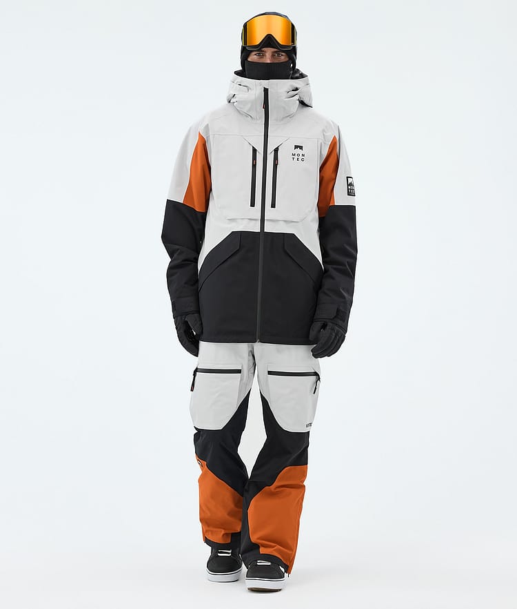 Montec Arch Lumilautailutakki Miehet Light Grey/Burned Orange/Black, Image 2 of 9