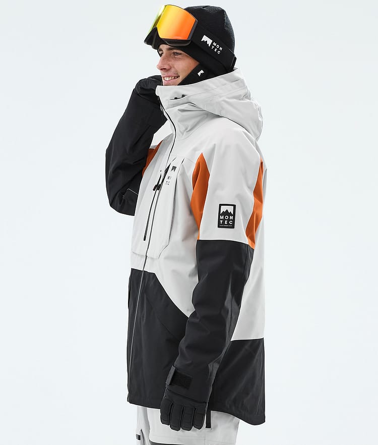 Montec Arch Laskettelutakki Miehet Light Grey/Burned Orange/Black, Image 5 of 9