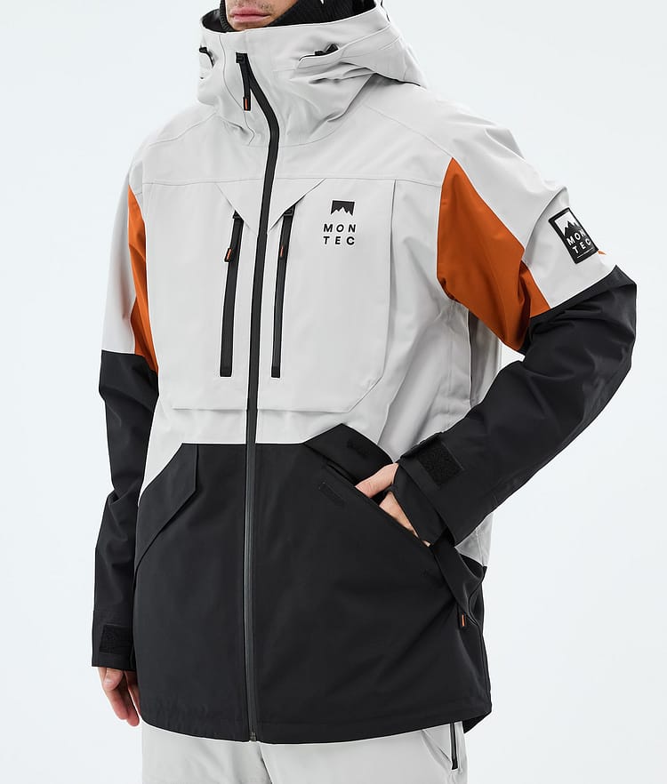 Montec Arch Laskettelutakki Miehet Light Grey/Burned Orange/Black, Image 7 of 9