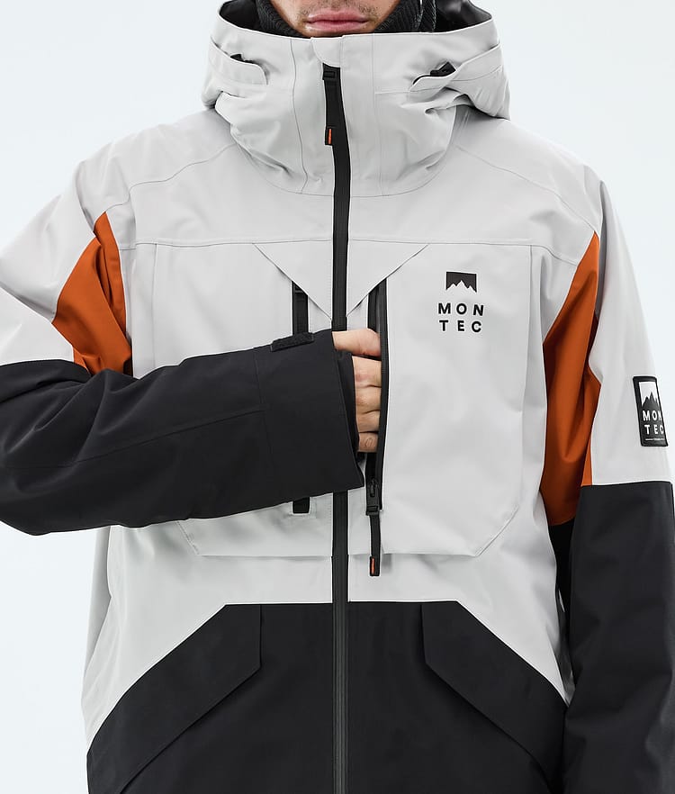 Montec Arch Laskettelutakki Miehet Light Grey/Burned Orange/Black, Image 8 of 9